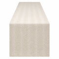 Camino de mesa 180 x 35 cm de tejido beige con espiga decorativo